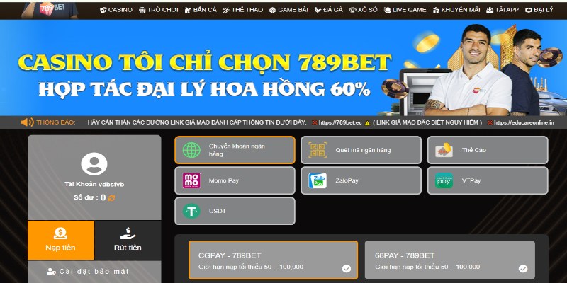 Cách để nạp tiền vào nhà cái bài bản nhất