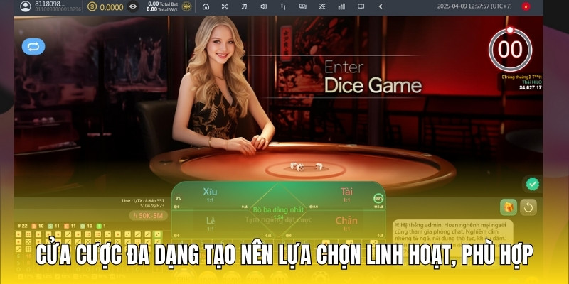 Cửa cược đa dạng tạo nên lựa chọn linh hoạt, phù hợp
