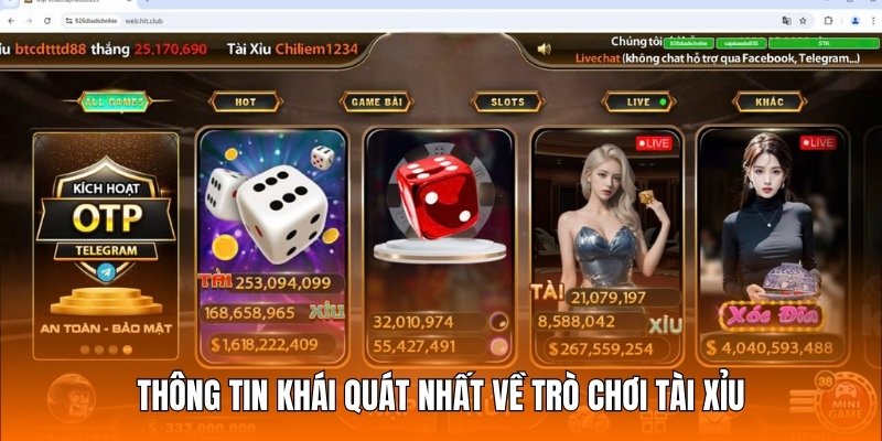 Thông tin khái quát nhất về trò chơi Tài Xỉu đến khách hàng
